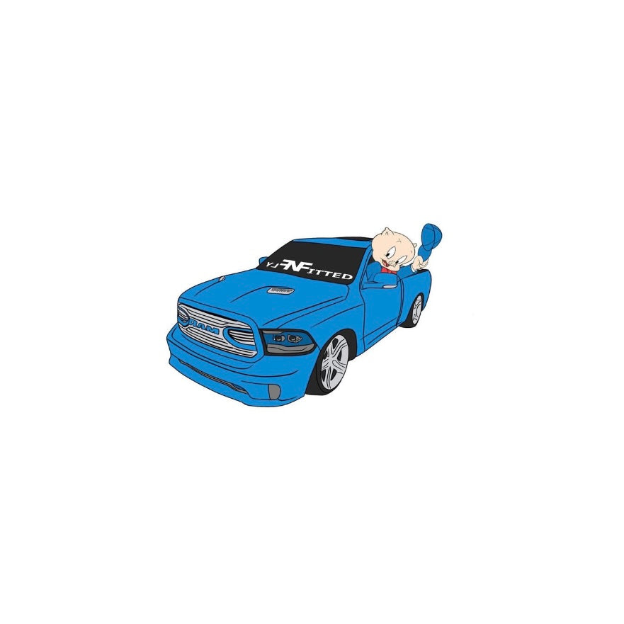 FNF Porky Pig In Blue Ram Truck